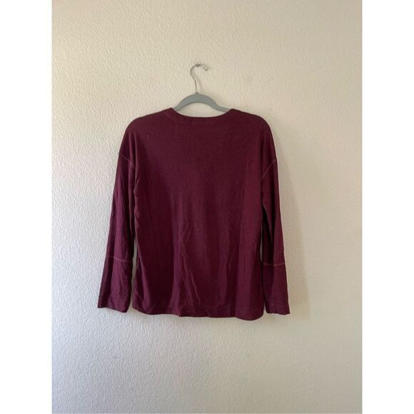 Rails burgundy‎ lace up sweater size small - Picture 3 of 8
